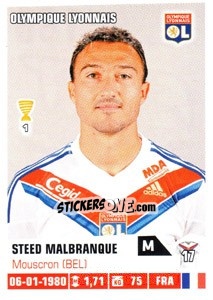Sticker Steed Malbranque - FOOT 2013-2014 n. 186 - Panini