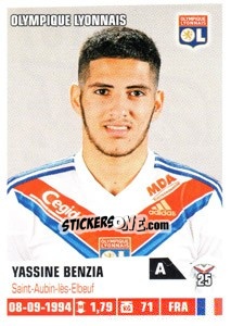 Cromo Yassine Benzia - FOOT 2013-2014 n. 187 - Panini