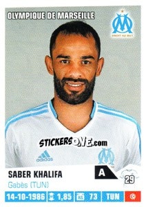 Sticker Saber Khalifa - FOOT 2013-2014 n. 213 - Panini