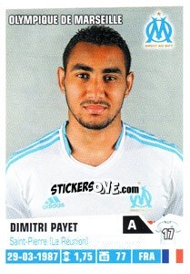 Sticker Dimitri Payet - FOOT 2013-2014 n. 214 - Panini