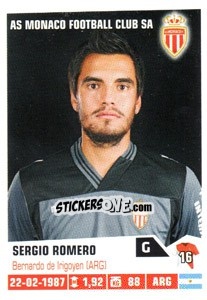 Figurina Sergio Romero - FOOT 2013-2014 - Panini