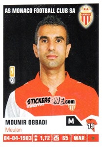 Figurina Mounir Obbadi - FOOT 2013-2014 - Panini