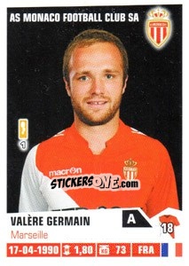 Figurina Valère Germain - FOOT 2013-2014 n. 237 - Panini
