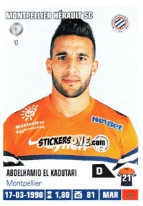 Cromo Abdelhamid El Kaoutari - FOOT 2013-2014 - Panini