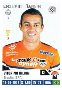 Sticker Vitorino Hilton - FOOT 2013-2014 - Panini