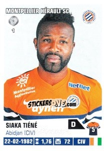 Cromo Siaka Tiene - FOOT 2013-2014 - Panini