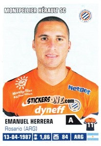 Sticker Emanuel Herrera - FOOT 2013-2014 - Panini