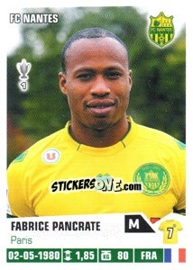 Figurina Fabrice Pancrate - FOOT 2013-2014 n. 280 - Panini