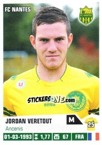 Sticker Jordan Veretout - FOOT 2013-2014 n. 283 - Panini