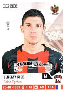 Sticker Jeremy Pied - FOOT 2013-2014 n. 306 - Panini