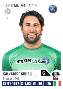 Cromo Salvatore Sirigu - FOOT 2013-2014 - Panini