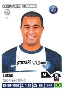 Cromo Lucas Moura - FOOT 2013-2014 - Panini