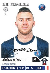 Sticker Jérémy Ménez - FOOT 2013-2014 n. 327 - Panini