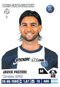 Sticker Javier Pastore - FOOT 2013-2014 n. 329 - Panini
