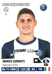 Sticker Marco Verratti - FOOT 2013-2014 n. 331 - Panini