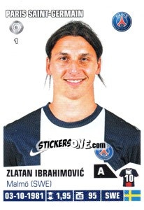 Cromo Zlatan Ibrahimovic - FOOT 2013-2014 - Panini