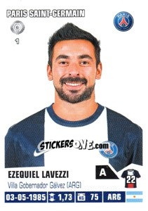 Sticker Ezequiel Lavezzi - FOOT 2013-2014 n. 333 - Panini
