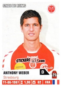 Sticker Anthony Weber - FOOT 2013-2014 n. 347 - Panini