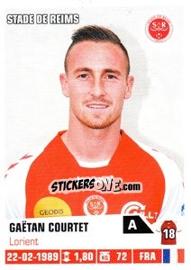 Sticker Gaetan Courtet - FOOT 2013-2014 n. 355 - Panini