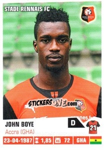 Sticker John Boye - FOOT 2013-2014 n. 364 - Panini
