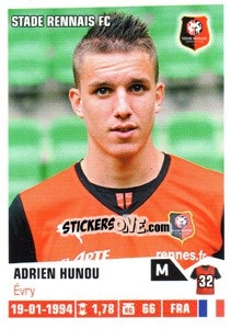 Figurina Adrien Hunou - FOOT 2013-2014 - Panini