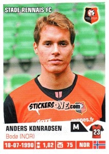 Cromo Anders Konradsen - FOOT 2013-2014 - Panini