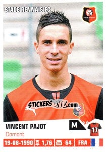 Cromo Vincent Pajot - FOOT 2013-2014 - Panini