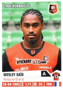 Sticker Wesley Saïd - FOOT 2013-2014 n. 382 - Panini