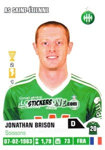 Sticker Jonathan Brison - FOOT 2013-2014 n. 387 - Panini