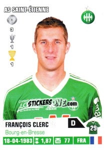 Cromo François Clerc - FOOT 2013-2014 - Panini