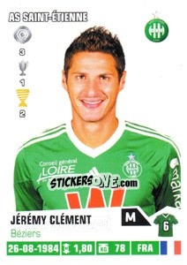 Sticker Jeremy Clement - FOOT 2013-2014 n. 396 - Panini
