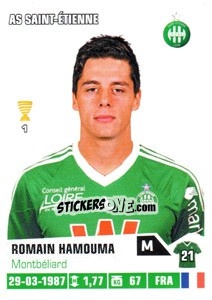 Sticker Romain Hamouma - FOOT 2013-2014 n. 399 - Panini