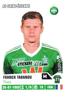 Sticker Franck Tabanou - FOOT 2013-2014 n. 401 - Panini