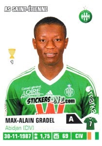 Sticker Max-Alain Gradel - FOOT 2013-2014 - Panini