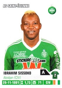 Sticker Ibrahim Sissoko - FOOT 2013-2014 n. 406 - Panini