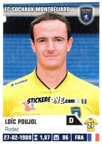Figurina Loïc Poujol - FOOT 2013-2014 n. 418 - Panini