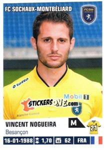 Cromo Vincent Nogueira - FOOT 2013-2014 - Panini