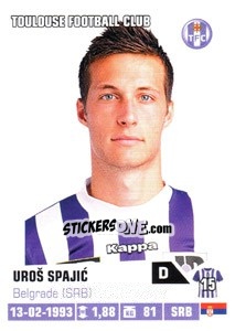 Sticker Uros Spajic - FOOT 2013-2014 n. 443 - Panini