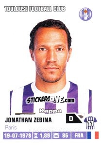 Sticker Jonathan Zebina - FOOT 2013-2014 n. 446 - Panini