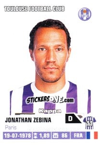 Figurina Jonathan Zebina - FOOT 2013-2014 - Panini