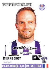 Figurina Etienne Didot - FOOT 2013-2014 - Panini