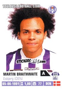 Sticker Martin Braithwaite - FOOT 2013-2014 n. 454 - Panini