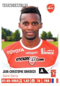 Sticker Jean-Christophe Bahebeck - FOOT 2013-2014 n. 475 - Panini