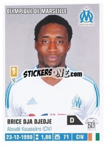 Cromo Brice Dja Djedje - FOOT 2013-2014 - Panini