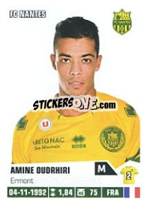 Sticker Amine Oudrhiri - FOOT 2013-2014 - Panini