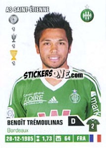 Sticker Benoît Trémoulinas - FOOT 2013-2014 n. M65 - Panini