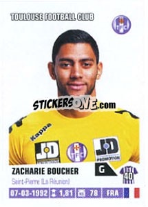 Sticker Zacharie Bouchet - FOOT 2013-2014 - Panini