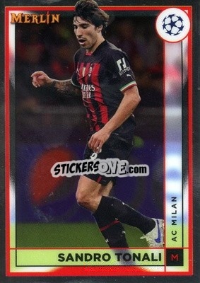 Sticker Sandro Tonali - Chrome Uefa Club Competitions 2022-2023 - Topps