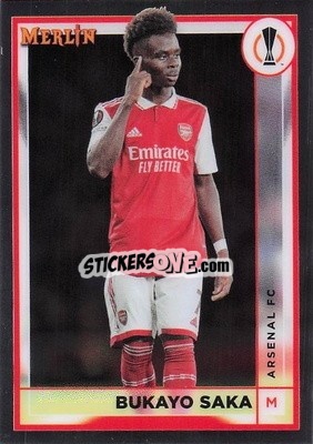 Sticker Bukayo Saka - Chrome Uefa Club Competitions 2022-2023 - Topps