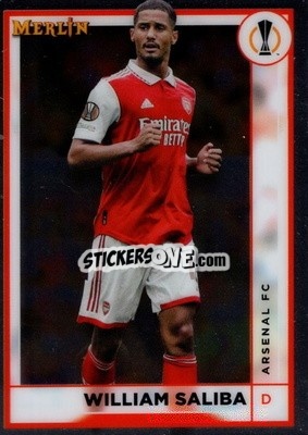 Sticker William Saliba - Chrome Uefa Club Competitions 2022-2023 n. 14 - Topps